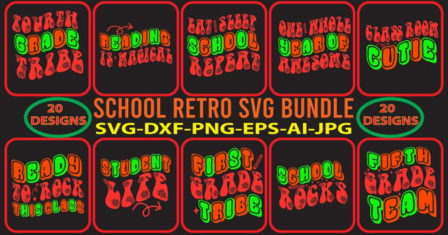SCHOOL-RETRO-SVG-BUNDLE SVG Syaman 