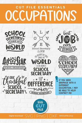 School Secretary SVG bundle SVG SVG Cut File 