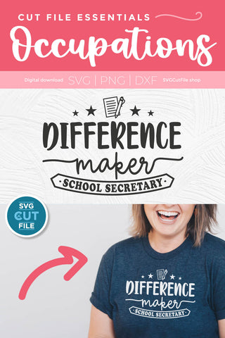 School secretary svg - Difference Maker SVG SVG Cut File 