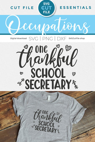 School secretary svg - One Thankful SVG SVG Cut File 