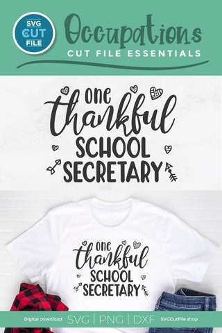 School secretary svg - One Thankful SVG SVG Cut File 