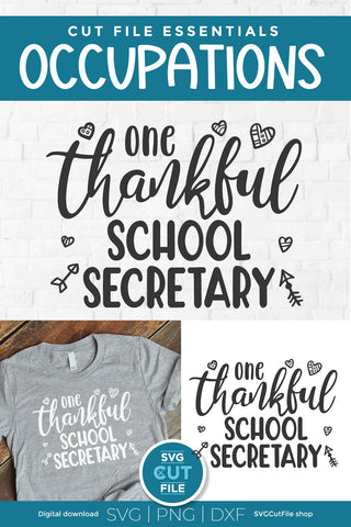 School secretary svg - One Thankful SVG SVG Cut File 