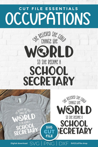 School secretary svg - She Believed She Could SVG SVG Cut File 