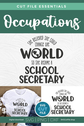 School secretary svg - She Believed She Could SVG SVG Cut File 