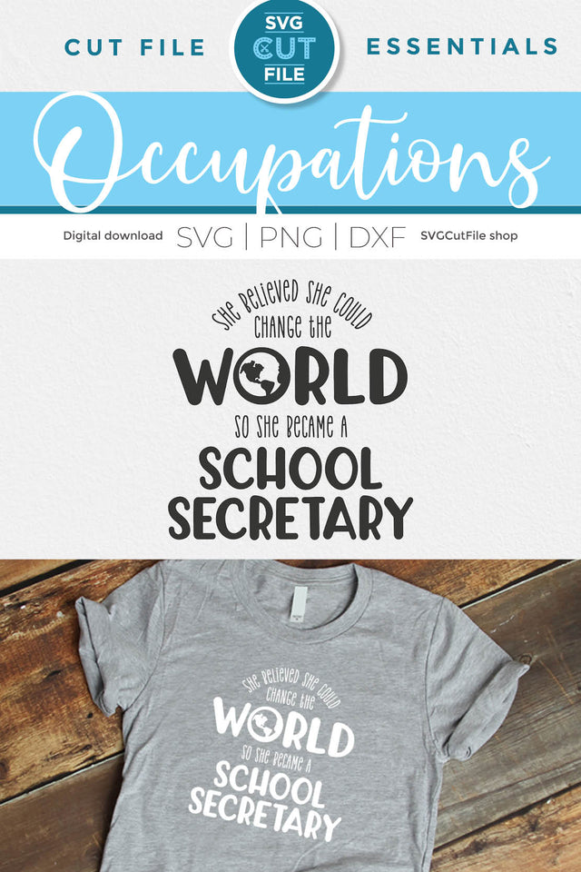 School secretary svg - She Believed She Could SVG SVG Cut File 