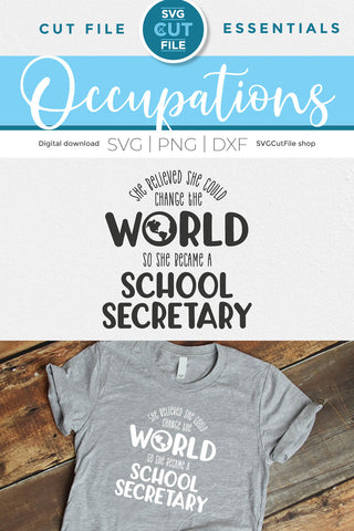 School secretary svg - She Believed She Could SVG SVG Cut File 
