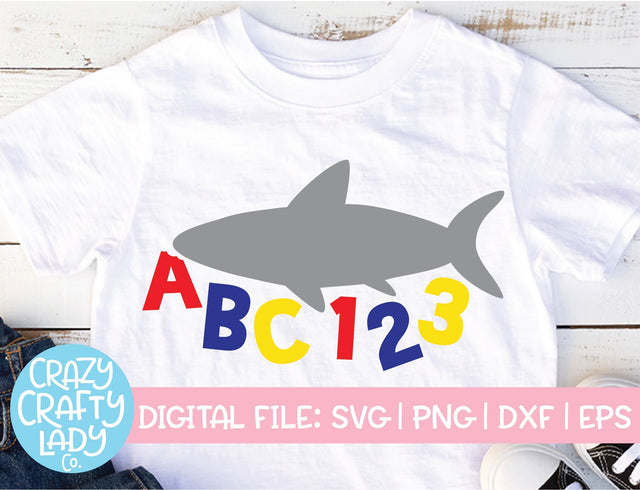 School Shark | Back to School SVG Cut File SVG Crazy Crafty Lady Co. 