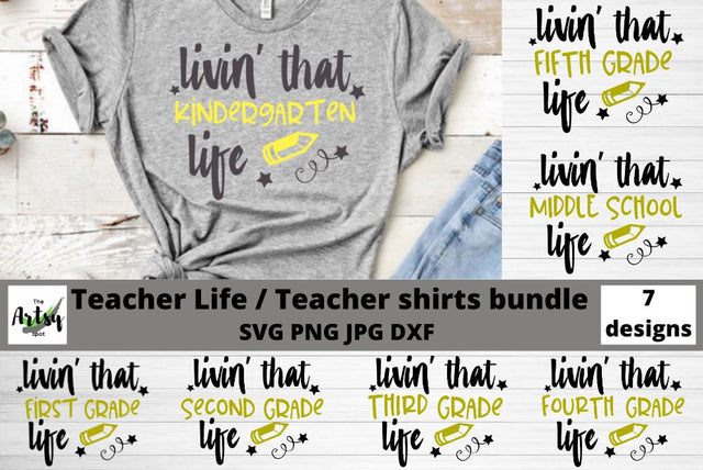 School shirts bundle, Teacher shirts for Back to School, 1st day of school shirt SVG The Artsy Spot 