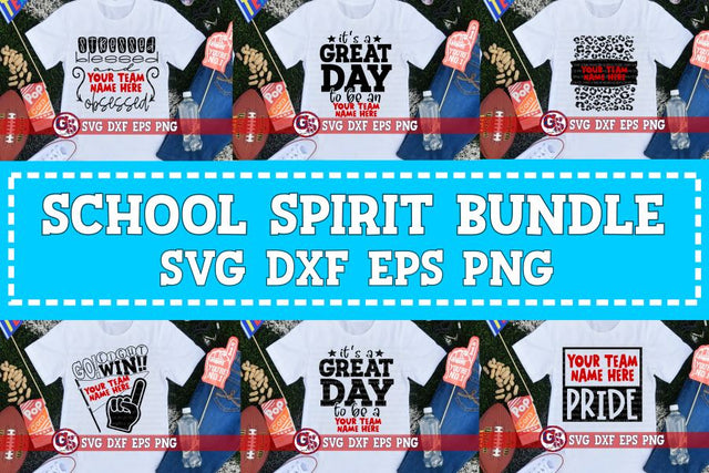 School Spirit Bundle SVG DXF EPS PNG SVG Greedy Stitches 