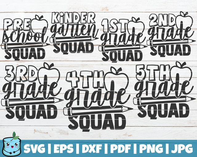 School Squad SVG Bundle SVG MintyMarshmallows 