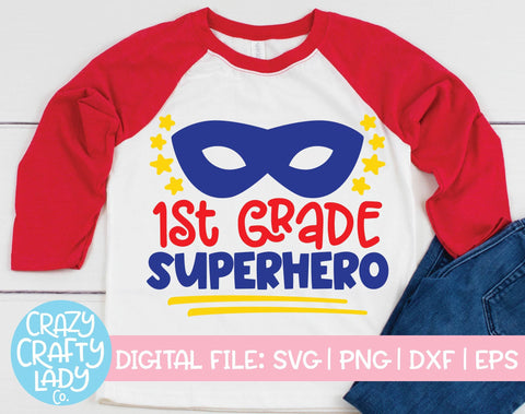 School Superhero | Quote SVG Cut File Bundle SVG Crazy Crafty Lady Co. 