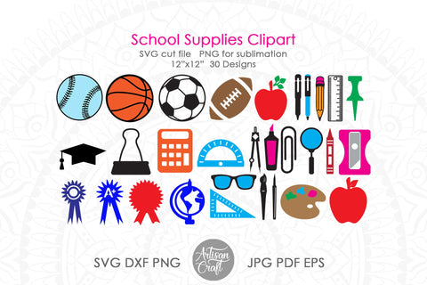 School supplies clipart, teachers SVG SVG Artisan Craft SVG 