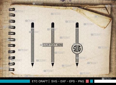 School Supplies monogram, School Supplies Silhouette, School Bag Svg, Compass Ruler Svg, Pencils Svg, School Supplies SVG Cut Files, SB00086 SVG ETC Craft 