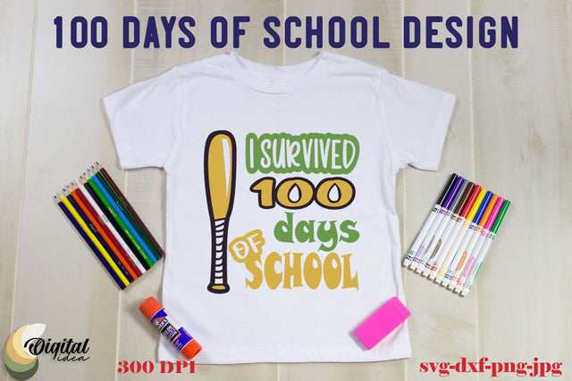 School SVG. 100 Days Of School SVG. Design School SVG SVG Evgenyia Guschina 