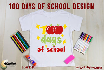 School SVG. 100 Days Of School SVG. Design School SVG SVG Evgenyia Guschina 