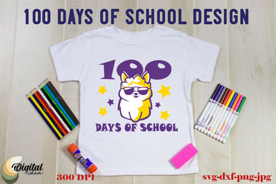 School SVG. 100 Days Of School SVG. Design School SVG SVG Evgenyia Guschina 