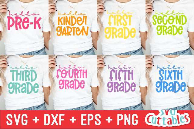 School svg Bundle - Class Cut File - Teacher Shirt Designs - Grade - svg - dxf - eps - png - Cut File - Silhouette - Cricut - Digital File SVG Svg Cuttables 