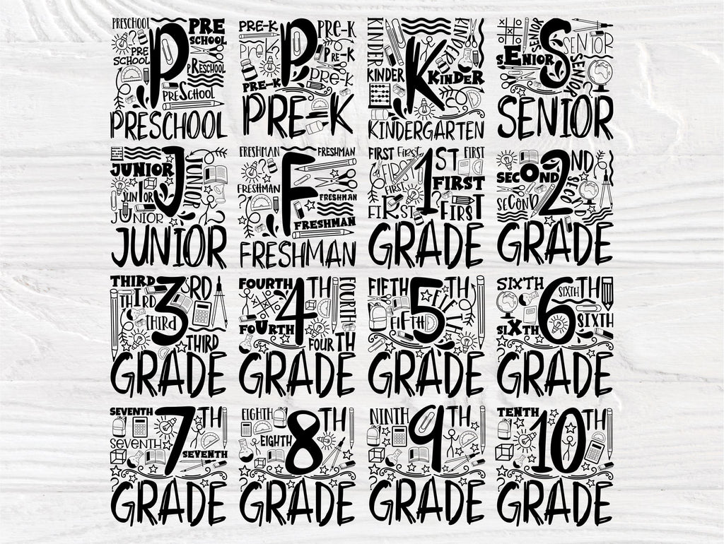 School SVG Bundle, Kindergarten, Preschool, Pre k - So Fontsy