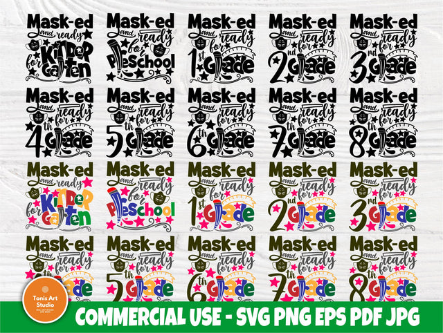 School SVG Bundle, Kindergarten, Quarantine Svg SVG TonisArtStudio 