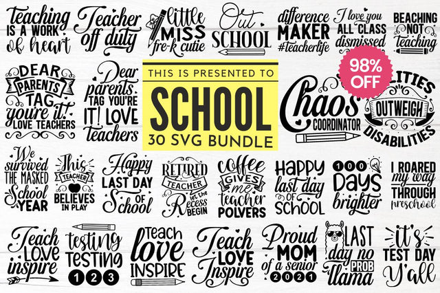 School SVG Bundle SVG Designangry 