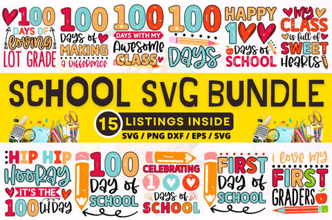 School SVG Bundle SVG Regulrcrative 