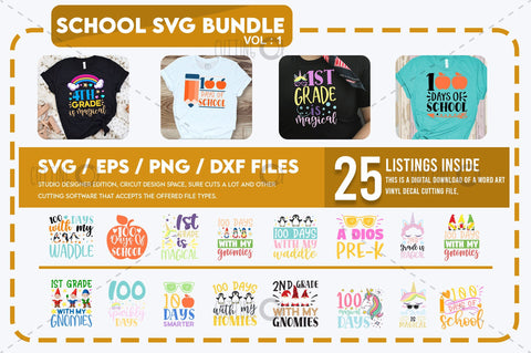 School SVG Bundle Vol 1 SVG Designangry 