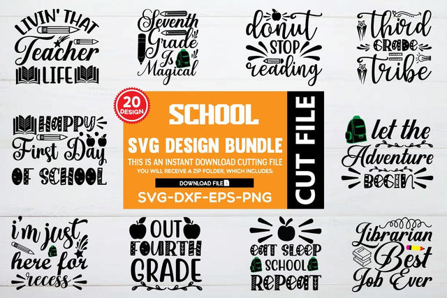 school svg bundle vol 3 SVG buydesign 