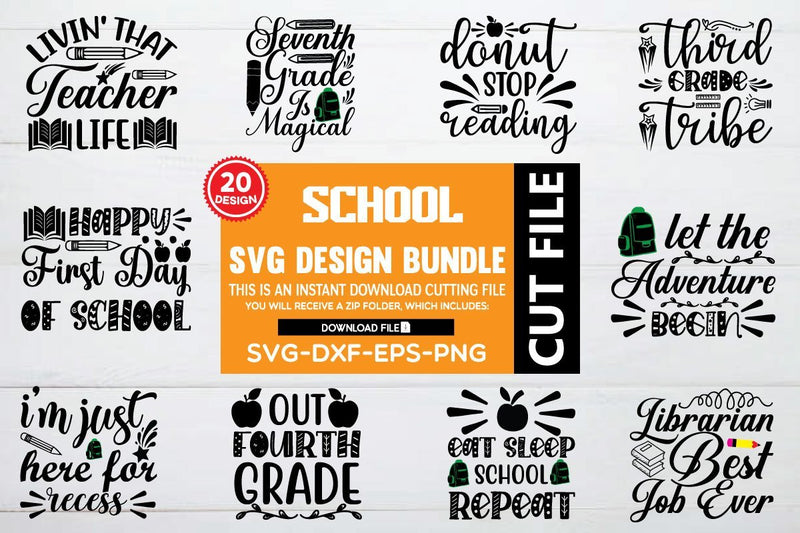 school svg bundle vol 3 SVG buydesign 