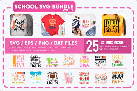 School SVG Bundle Vol 3 SVG Designangry 