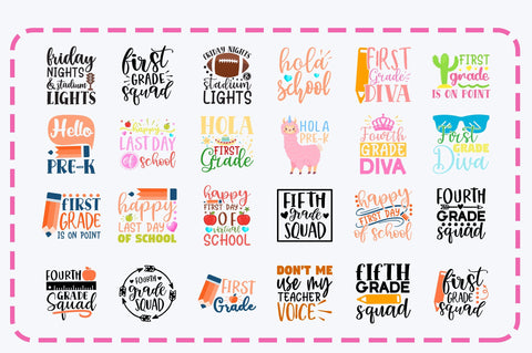 School SVG Bundle Vol 3 SVG Designangry 