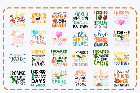 School SVG Bundle Vol 4 SVG Designangry 