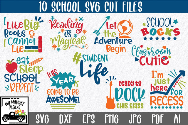 School SVG Cut File Bundle SVG Old Market