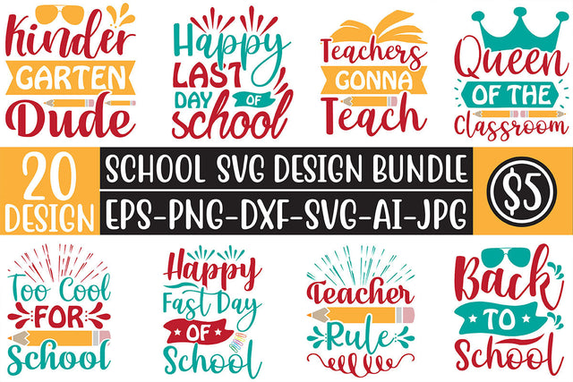 School SVG Design Bundle SVG Rupkotha 