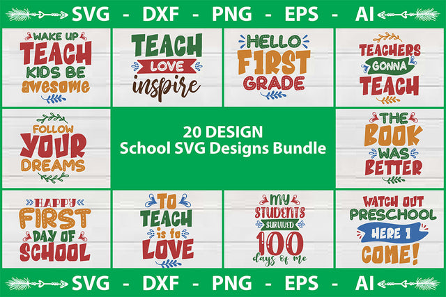 School SVG Designs Bundle SVG shah alam 