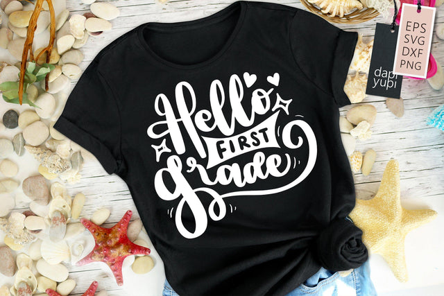 School SVG Hello First Grade Quotes SVG dapiyupi store 