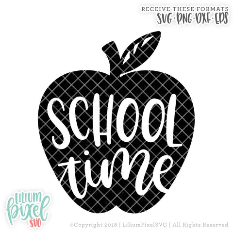 School Time Apple SVG Lilium Pixel SVG 