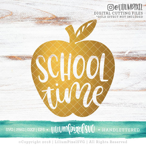 School Time Apple SVG Lilium Pixel SVG 