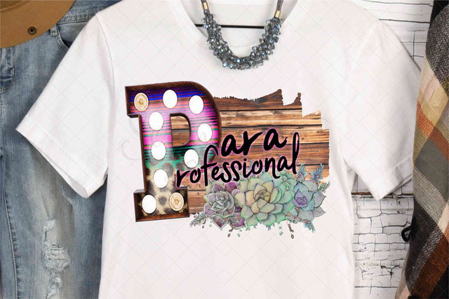 School Title - Serape Marquee Letter- Paraprofessional - Sublimation PNG Sublimation Serendipity and Art 