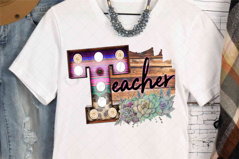 School Title - Serape Marquee Letter - Teacher - PNG Sublimation Serendipity and Art 