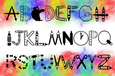 School True Type Font (TTF) Font MissMarysEmbroidery