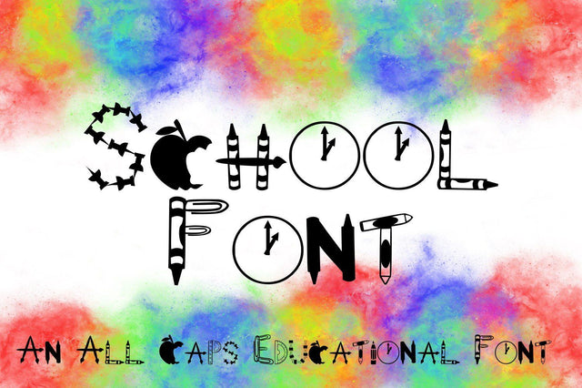 School True Type Font (TTF) Font MissMarysEmbroidery