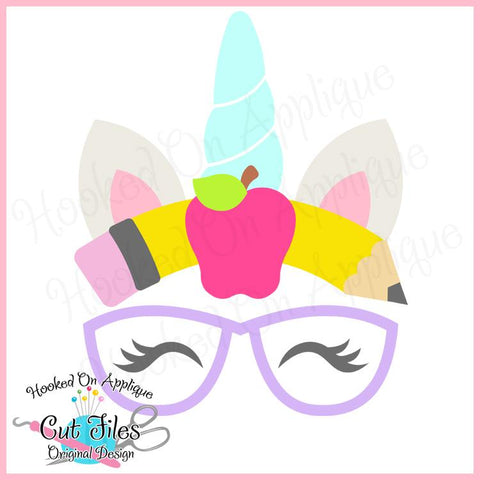 School Unicorn SVG DXF PNG EPS Cut File SVG Hooked On Applique 