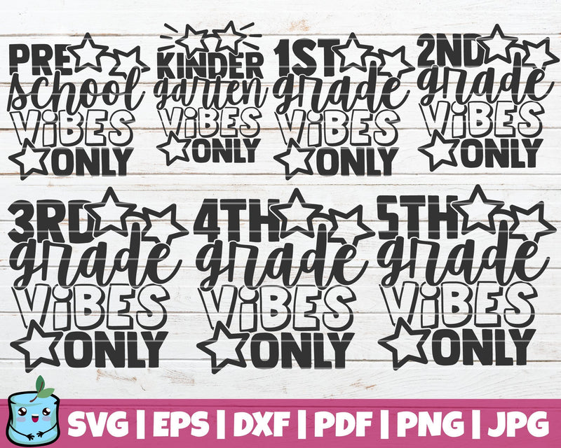 School Vibes Only SVG Bundle SVG MintyMarshmallows 