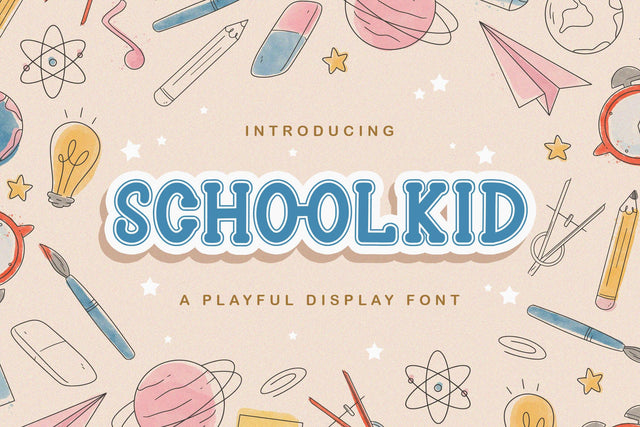 Schoolkid - Playful Display Font Font StringLabs 