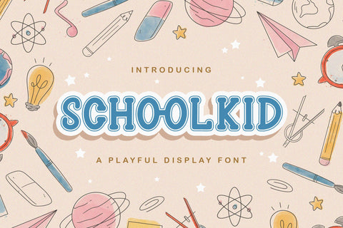 Schoolkid - Playful Display Font Font StringLabs 
