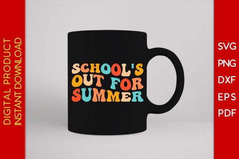School's Out For Summer Retro Summer Vacation SVG PNG PDF Cut File SVG Creativedesigntee 