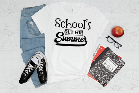 School's Out for Summer SVG I End of School SVG I Cut Files SVG Happy Printables Club 