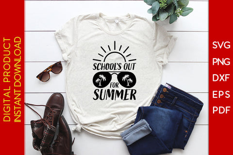 School's Out For Summer SVG PNG PDF Cut File SVG Creativedesigntee 