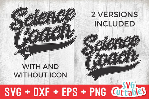 Science Coach svg - Science Teacher - Occupation - Swoosh - svg - dxf - eps - png - Cut File - Silhouette - Cricut - Digital Download SVG Svg Cuttables 