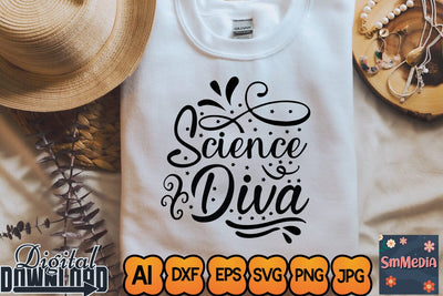 Science Diva,SVGs,Quotes and Sayings,Food & Drink,On Sale, Print & Cut SVG Newmockups 